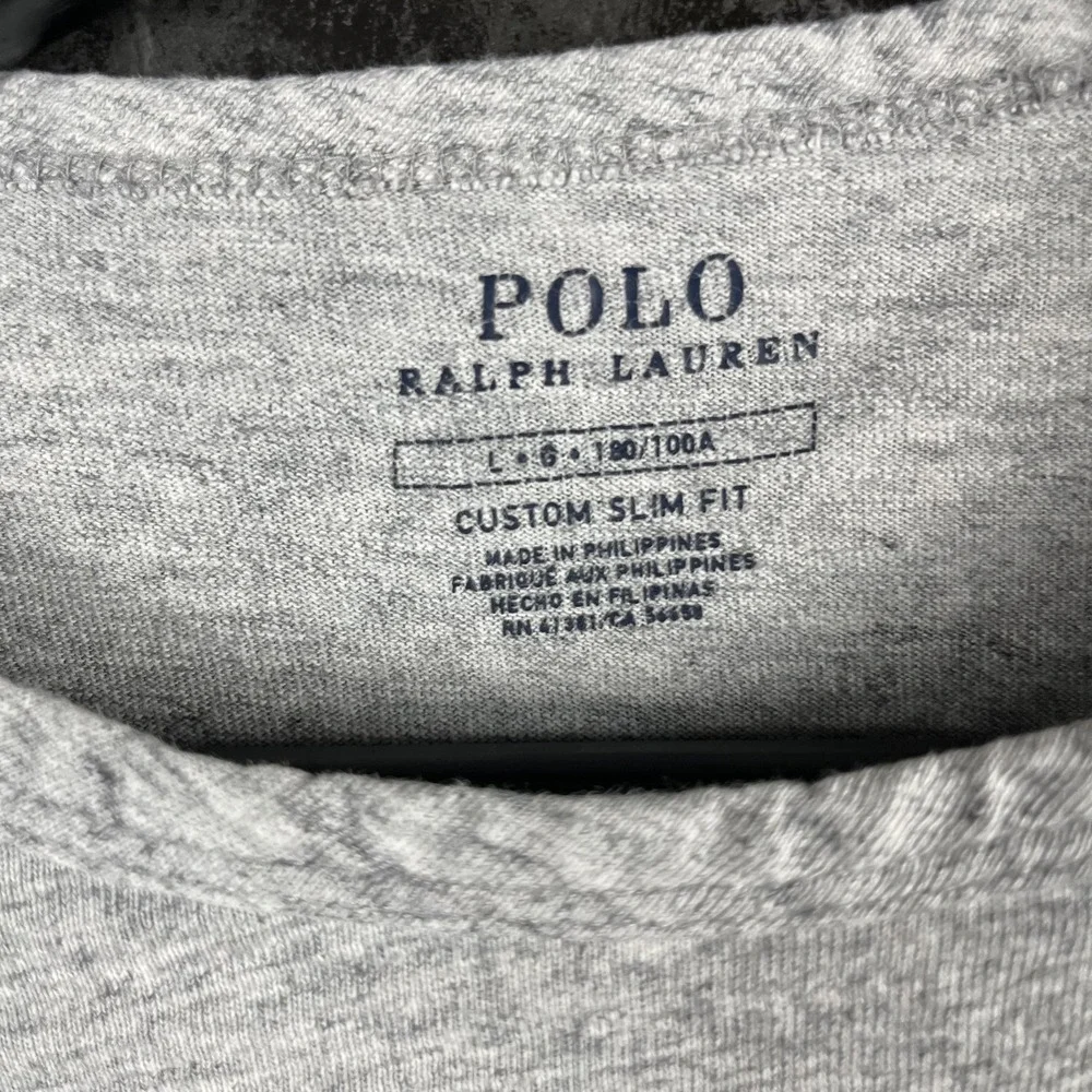 Polo Ralph Lauren Men's Grey Vtg Tiger Slim Shirt Large